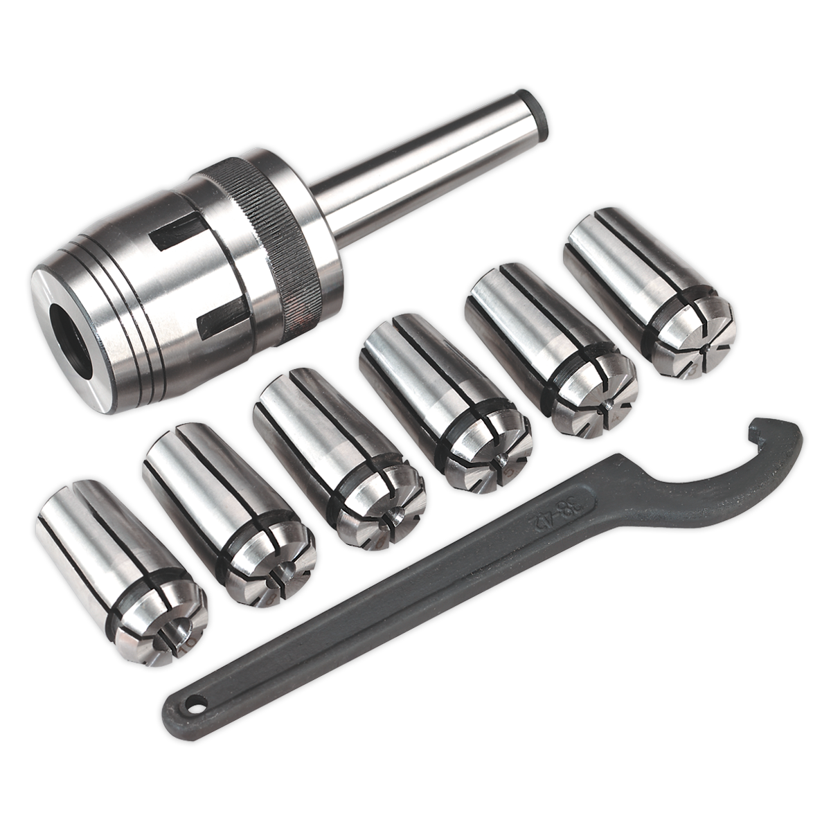 Sealey Mill Chuck Set MT2-M10 Ø3-10mm For SM2503 Drilling Machine SM2503MCSET