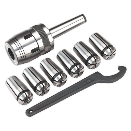 Sealey Mill Chuck Set MT2-M10 Ø3-10mm For SM2503 Drilling Machine SM2503MCSET
