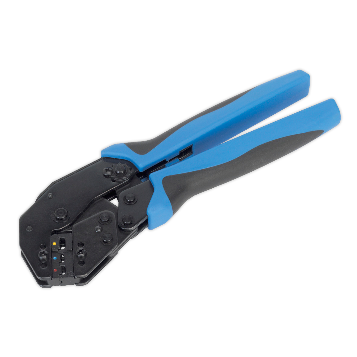 Sealey Angled Head Ratchet Crimping Tool - Insulated Terminals 30mm AK3863