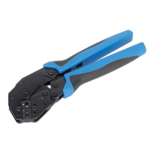 Sealey Angled Head Ratchet Crimping Tool - Insulated Terminals 30mm AK3863