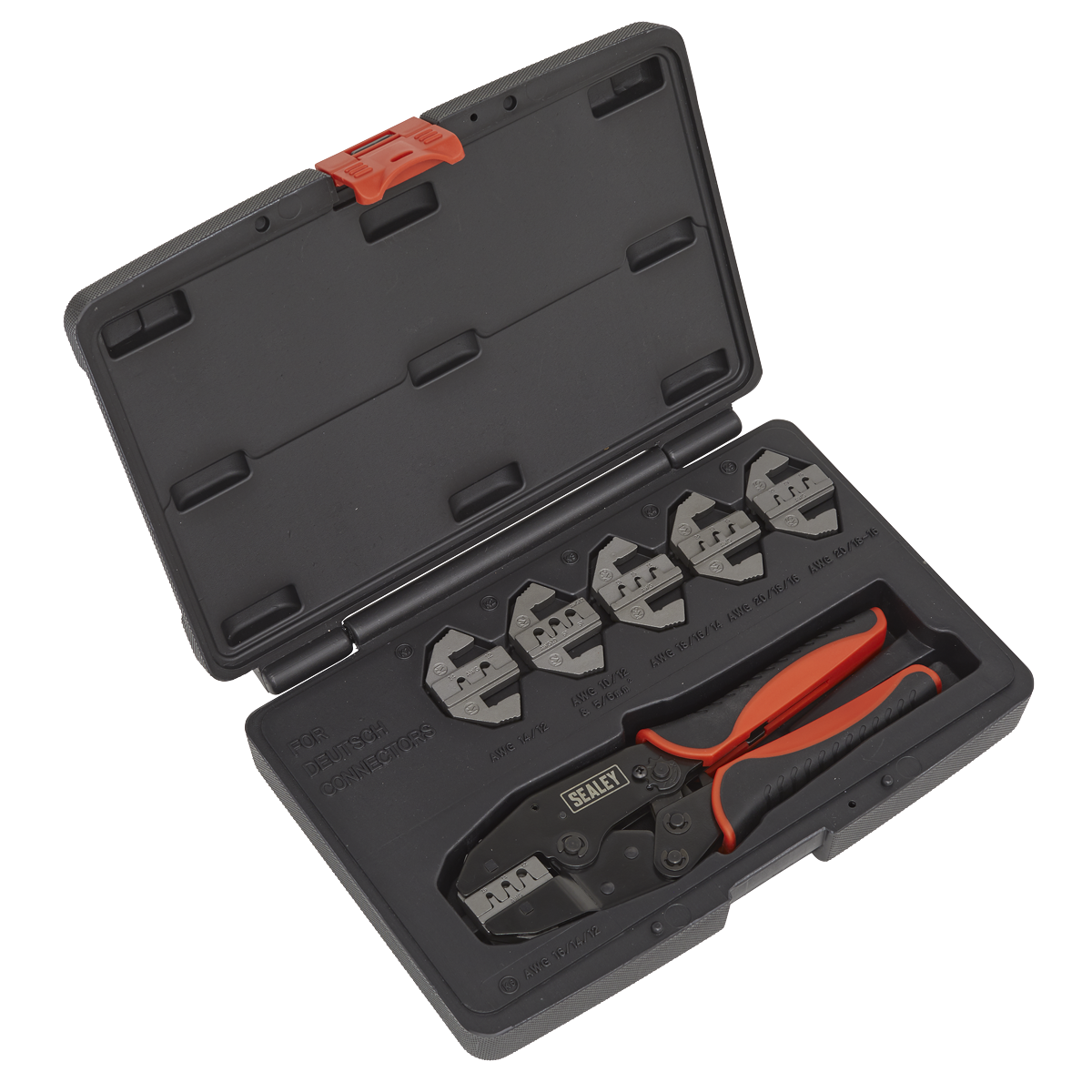 Sealey Deutsch Connector Plier Set With Ergonomic Handle 7 Pieces AK3870