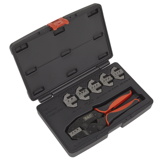 Sealey Deutsch Connector Plier Set With Ergonomic Handle 7 Pieces AK3870