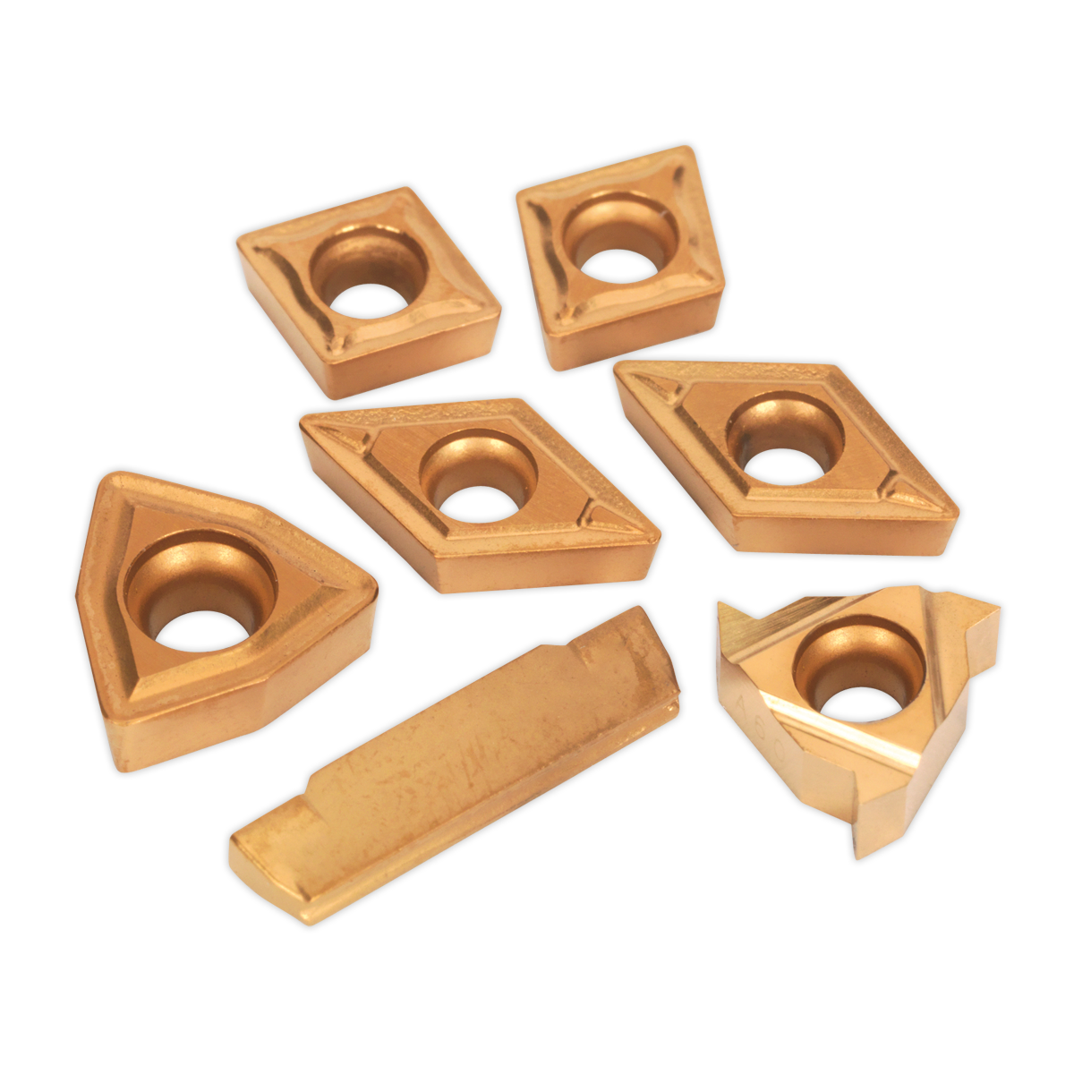 Sealey Tips For Lathe Turning Tool Set SM3025CS6 - Pack of 7 Pieces SM3025CS6R