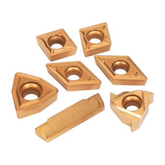 Sealey Tips For Lathe Turning Tool Set SM3025CS6 - Pack of 7 Pieces SM3025CS6R
