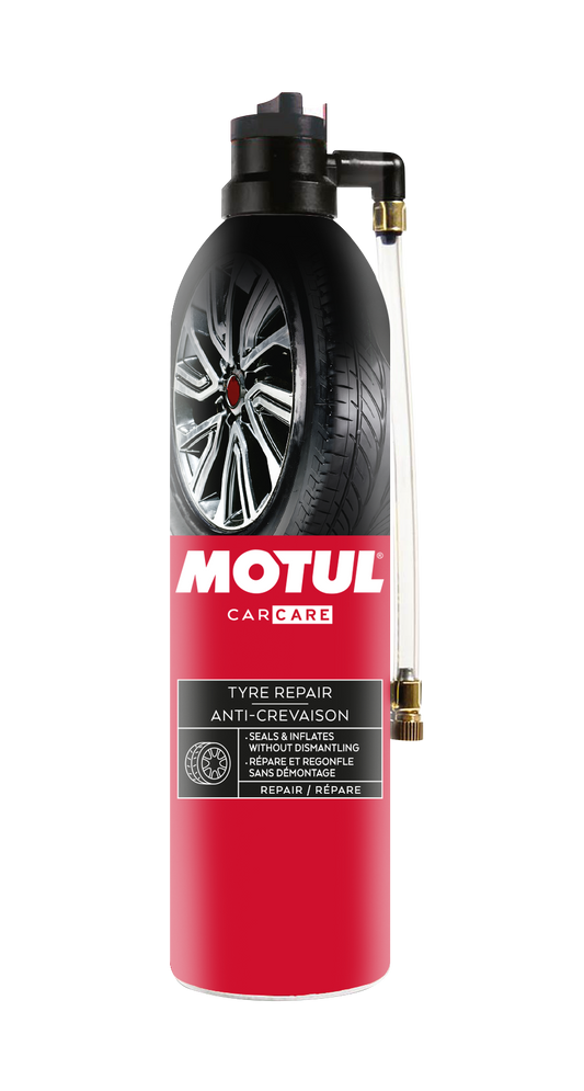 Motul TYRE REPAIR 0.500 Liter Auto Spray Seals Re-Inflates 110142
