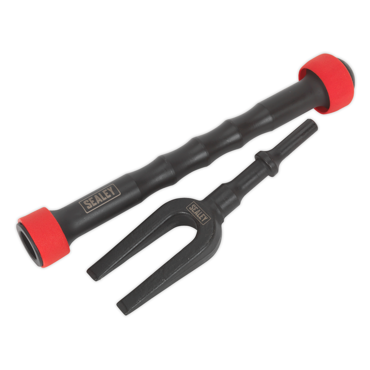 Sealey 2-Piece Impact Ball Joint Splitter With Detachable Fork Black/Red AK390
