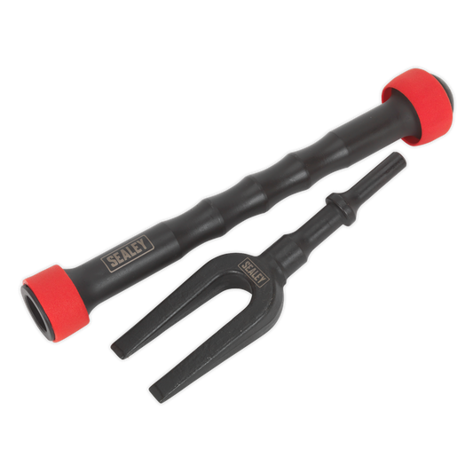 Sealey 2-Piece Impact Ball Joint Splitter With Detachable Fork Black/Red AK390