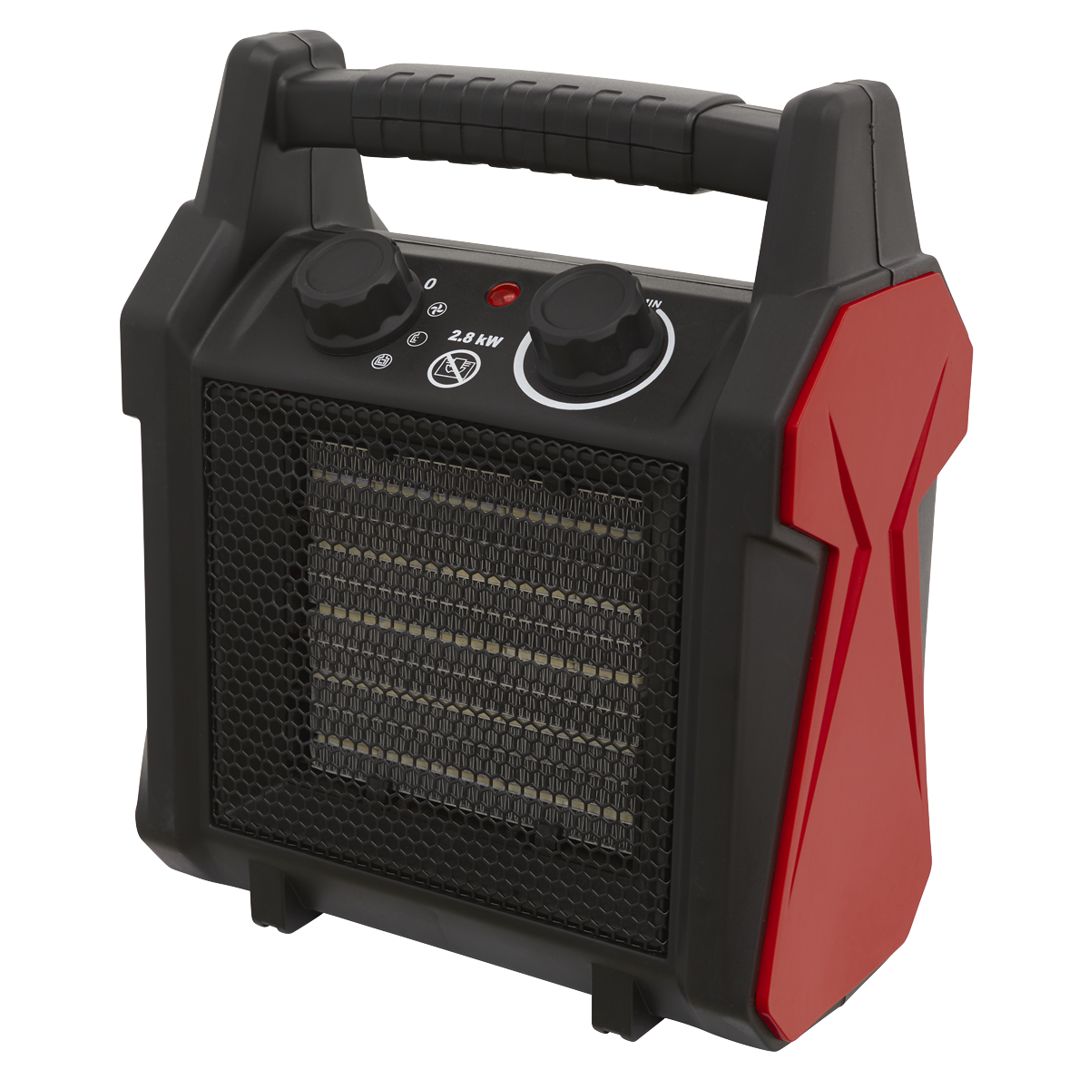 Sealey Industrial Ceramic Fan Heater With Thermostat Control 2800W Portable CH28