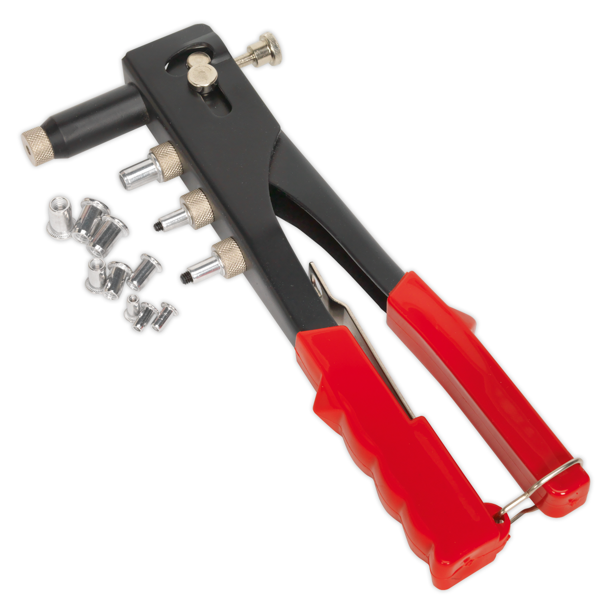 Sealey Threaded Nut Riveter Strong Body Design With Rubber Handle Grips AK393