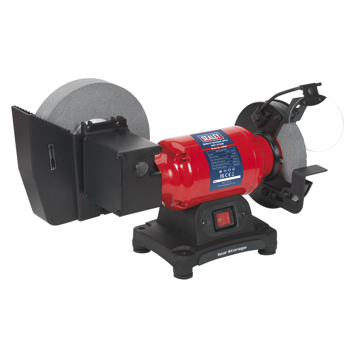 Sealey Ø150mm Bench Grinder With Ø200mm Wet Stone 250W Induction Motor SM521