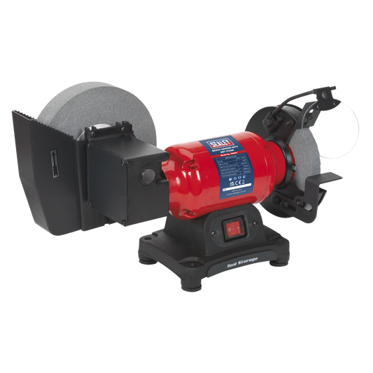 Sealey Ø150mm Bench Grinder With Ø200mm Wet Stone 250W Induction Motor SM521