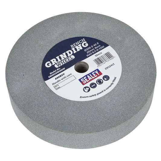 Sealey Ø200mm Wet Stone Wheel Replacement For SM521 130 RPM Grey SM521GW200W