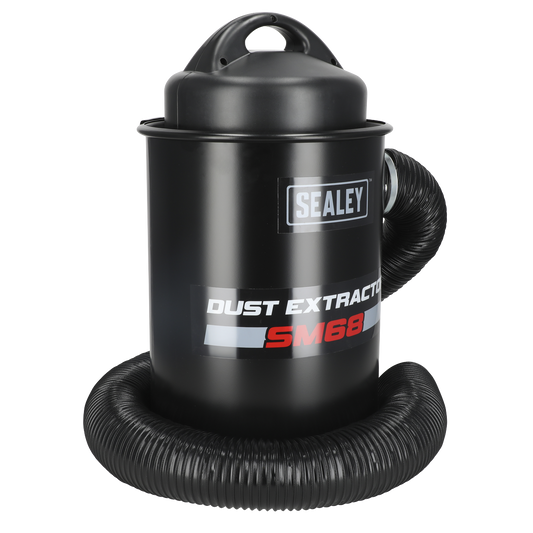 Sealey Portable Dust Extractor 50L 1200W Powerful Suction 2m Flexible Hose SM68