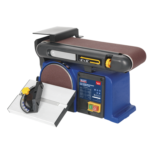 Sealey Belt/Disc Sander With Mitre Gauge 915 x 100mm/Ø150 370W/230V SM914