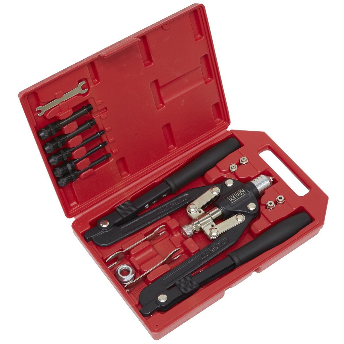 Sealey Rivet & Threaded Nut Rivet Kit With Comfortable Cushion Grips AK39602