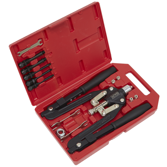 Sealey Rivet & Threaded Nut Rivet Kit With Comfortable Cushion Grips AK39602
