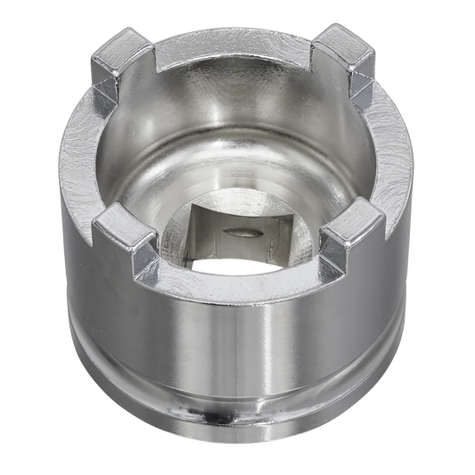 Sealey 43mm 4 Pin Motorcycle Swingarm Lock Nut 1/2" Square - Silver SMC19