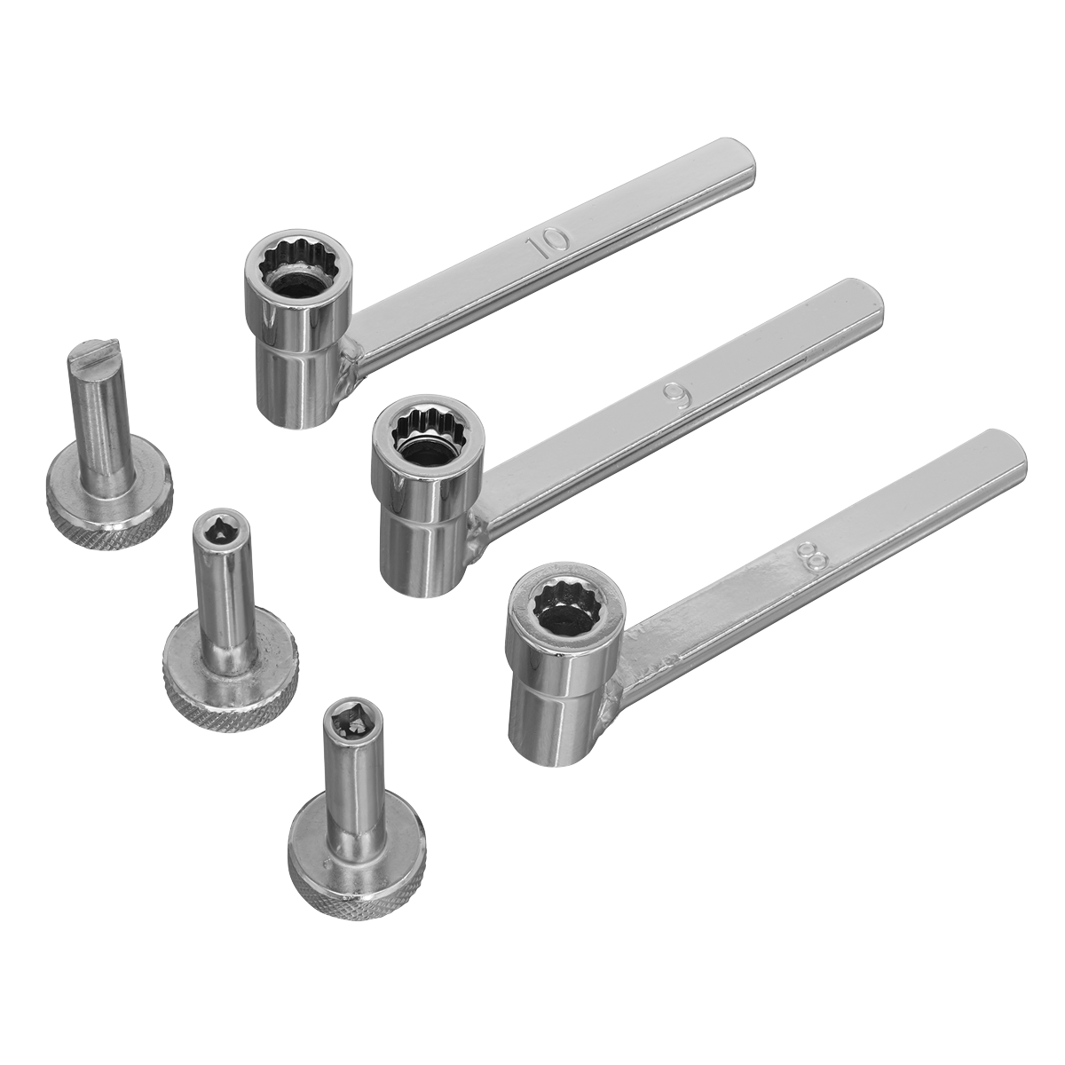 Sealey Tappet Adjustment Tool Set Nine Different Combinations 6pc SMC24