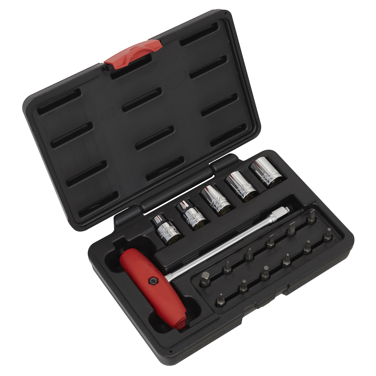 Sealey Socket & JIS Bit Set in Compact Storage Case 18 Pieces Silver SMC31