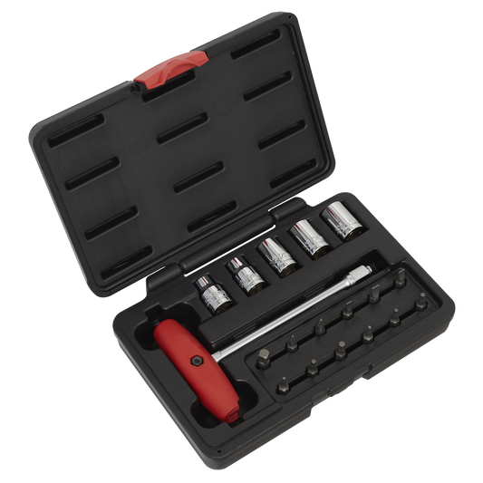 Sealey Socket & JIS Bit Set in Compact Storage Case 18 Pieces Silver SMC31