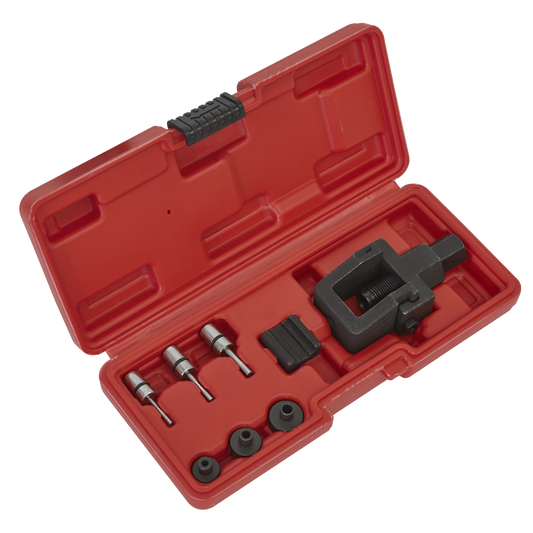 Sealey Motorcycle Chain Splitter/Riveting Tool Set - Heavy Duty Black SMC4