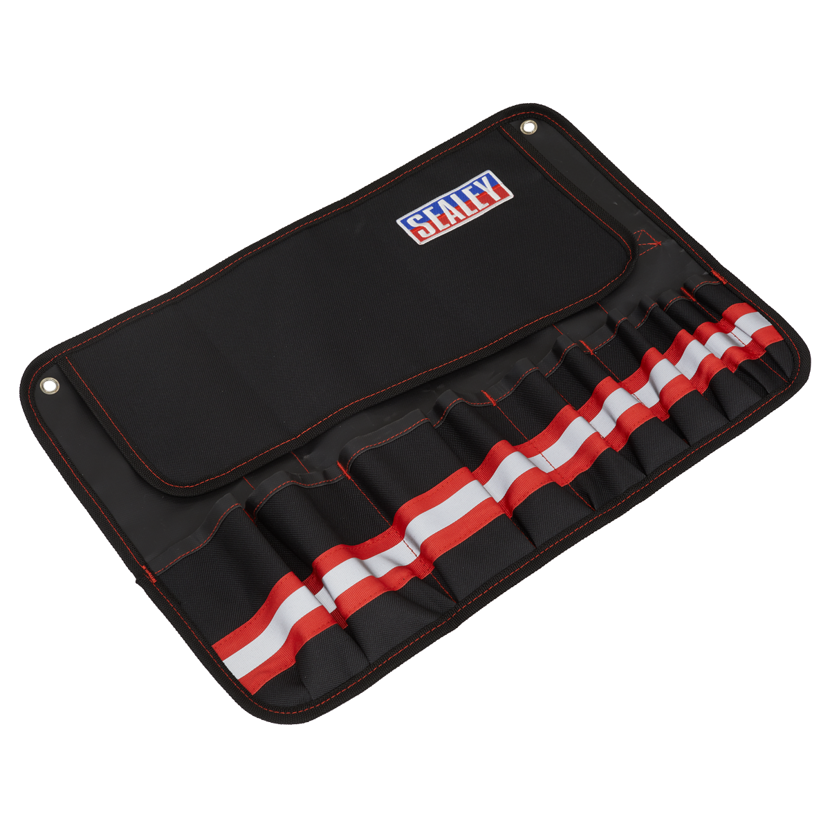 Sealey 10 Pocket Tool Roll Workshop Organiser Storage Bag Pouch Tote SMC45