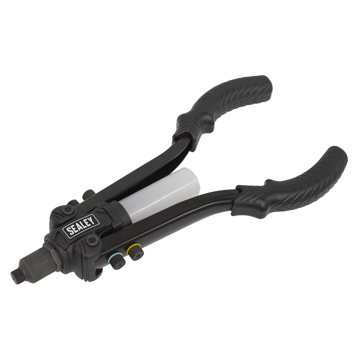 Sealey Compact Riveter With Collection Bowl Heavy Duty Short-Arm Design AK3982
