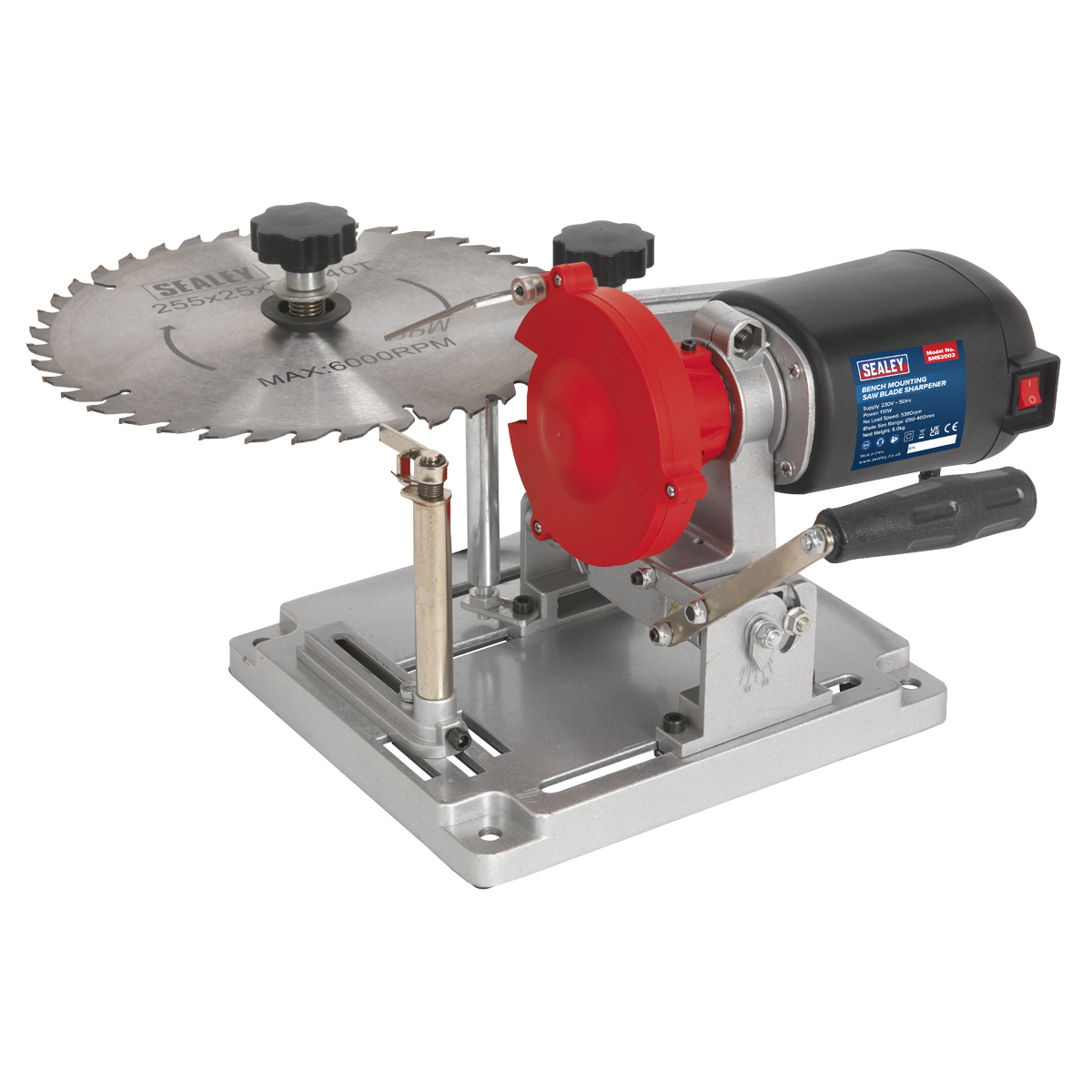 Sealey Bench Mounting Saw Blade Sharpener Easy-To-Use 110W 230V 5300RPM SMS2003