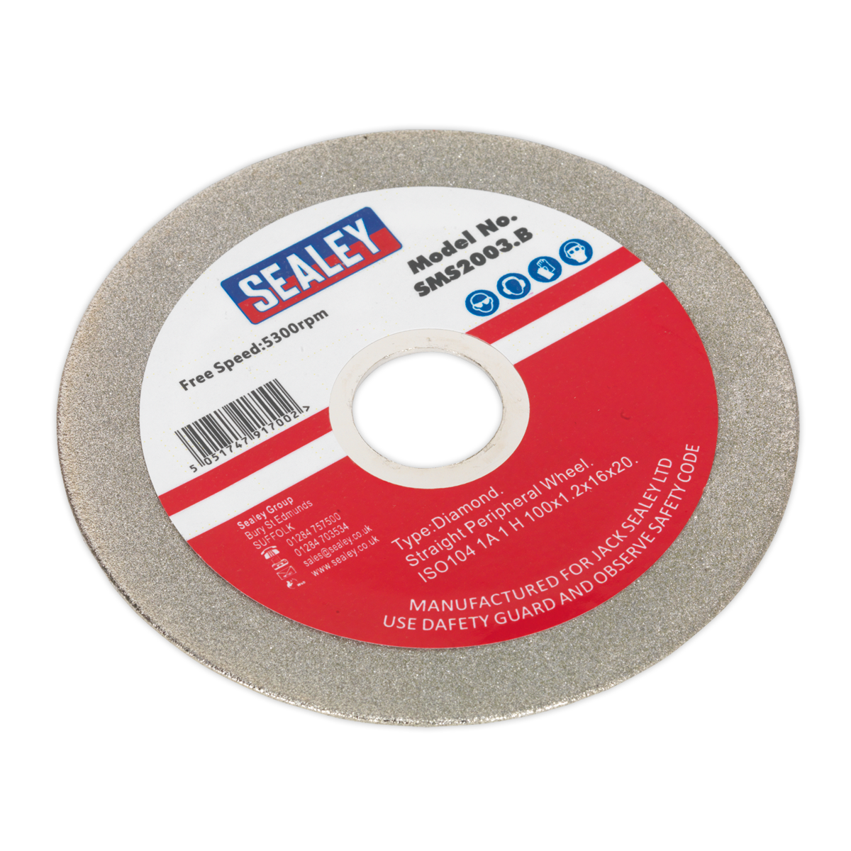 Sealey Grinding Disc Diamond Coated 100mm Replacement For SMS2003 SMS2003.B