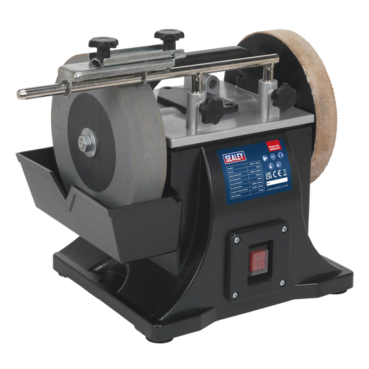 Sealey Ø200mm Sharpener With Honing Wheel - 180W Induction Motor SMS2101
