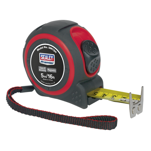 Sealey Heavy Duty Measuring Tape With Powerful Double Magnets 5M 16FT SMT5H