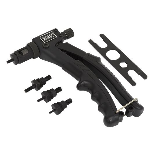 Sealey Threaded Nut Riveter Curve Design With Rubber Grip Handle AK3986