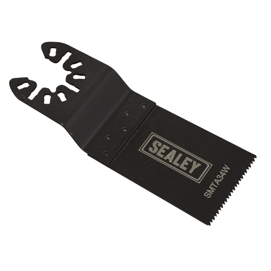 Sealey 34mm Multi Tool HCS Blade For Wood With 1.4mm Teeth Black SMTA34W