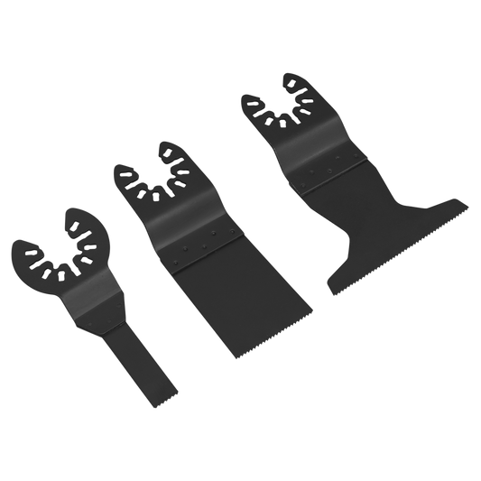 Sealey Universal Quick Change Fitting Multi-Tool Cutting Blade Set 3pc SMTC3