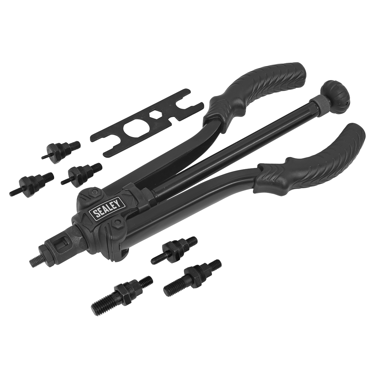 Sealey Medium Arm Quick Release Mechanism Threaded Nut Riveter Black AK3988