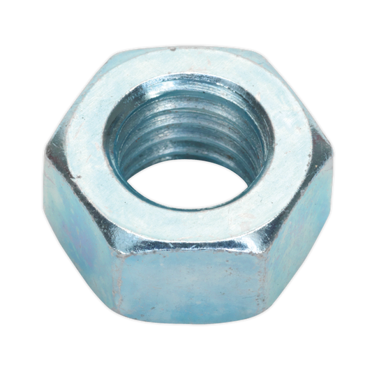 Sealey Steel Nut M12 Zinc DIN 934 Pack of 25 Pieces Metric Hex With Bag SN12