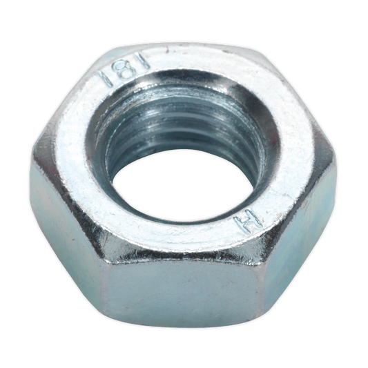 Sealey Steel Nut M14 Zinc DIN 934 Pack of 25 Pieces Metric Hex With Bag SN14