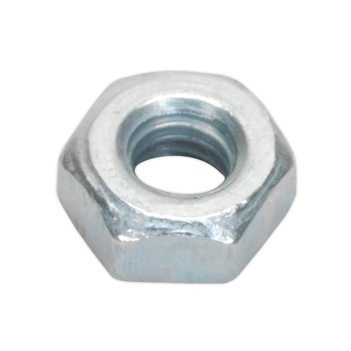 Sealey Steel Nut M3 Zinc DIN 934 Pack of 100 Pieces Metric Hex With Bag SN3