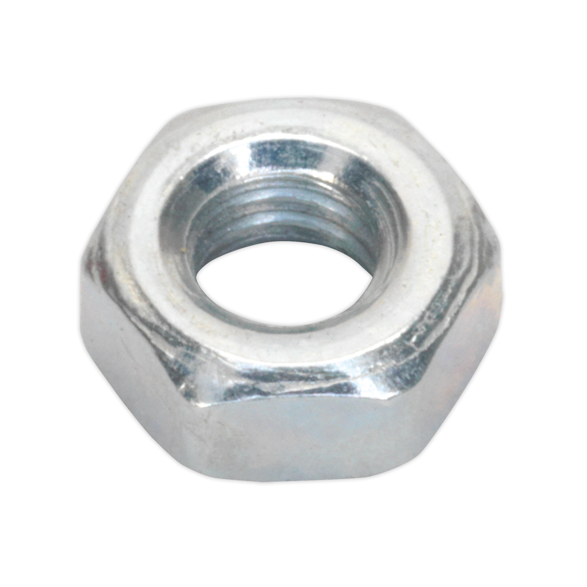 Sealey Steel Nut M4 Zinc DIN 934 Pack of 100 Pieces Metric Hex With Bag SN4
