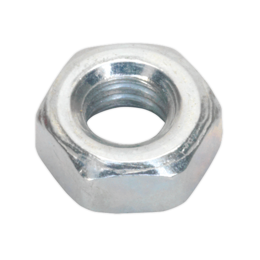 Sealey Steel Nut M4 Zinc DIN 934 Pack of 100 Pieces Metric Hex With Bag SN4