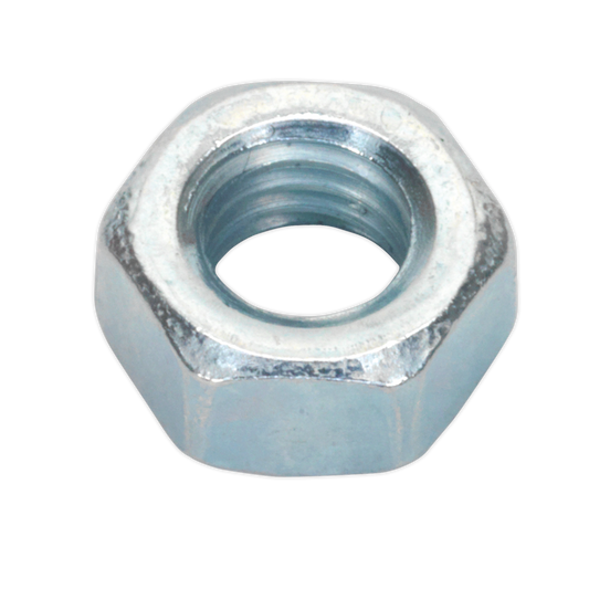 Sealey Steel Nut M5 Zinc DIN 934 Pack of 100 Pieces Metric Hex With Bag SN5