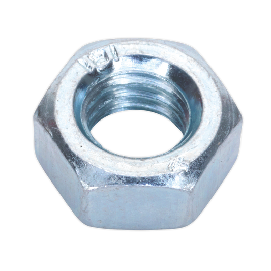 Sealey Steel Nut M8 Zinc DIN 934 Pack of 100 Pieces Metric Hex With Bag SN8