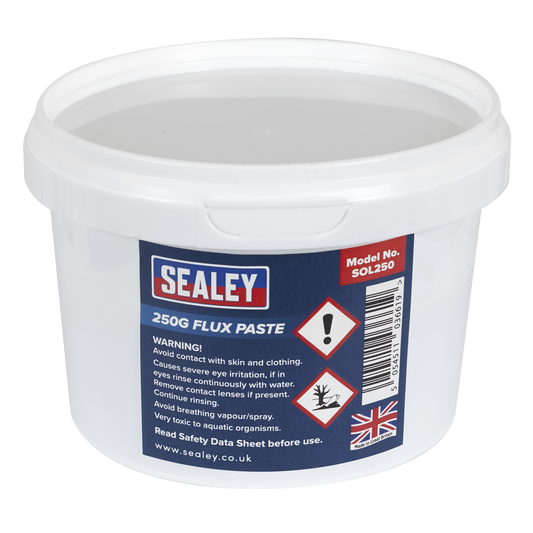 Sealey Flux Paste 250g Tub Soldering Grease For Electronics DIY Plumbing SOL250