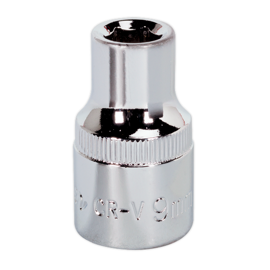 Sealey WallDrive Socket 9mm 1/2" Square Drive Fully Polished Finish Tool SP1209