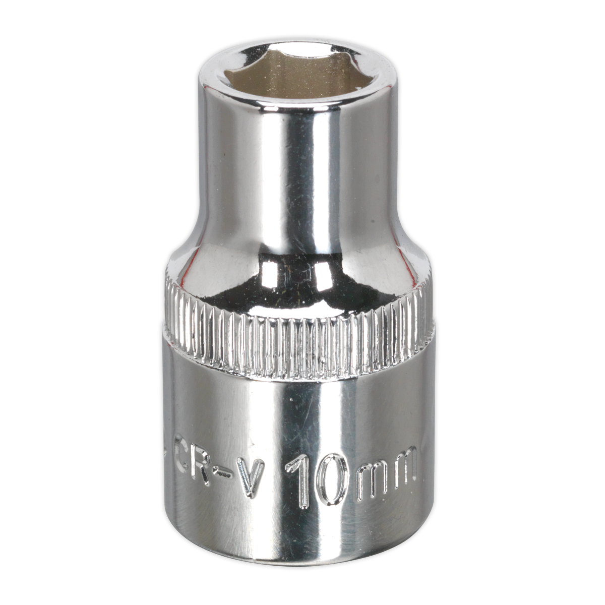 Sealey 10mm 1/2" Square WallDrive Socket Chrome Plated Polished Finish SP1210