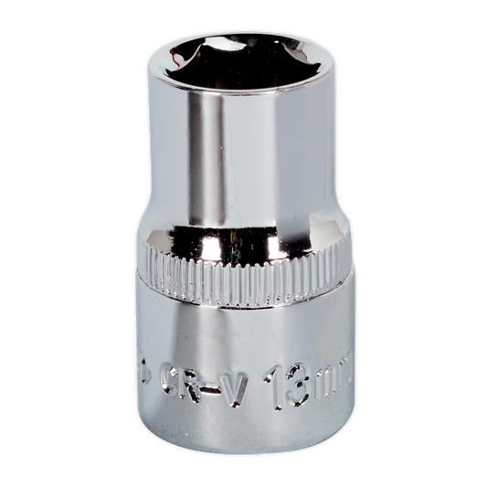 Sealey WallDrive Socket 13mm 1/2" Square Drive Fully Polished Finish Tool SP1213