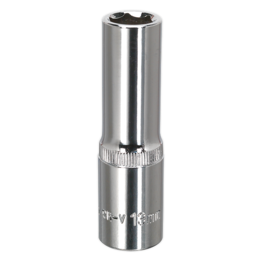Sealey 13mm 1/2" Square WallDrive Deep Socket Fully Polished Finish Tool SP1213D