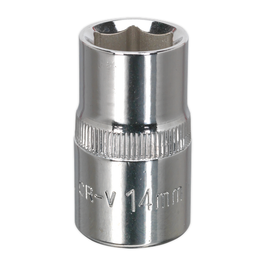Sealey WallDrive Socket 14mm 1/2" Square Drive Fully Polished Finish Tool SP1214