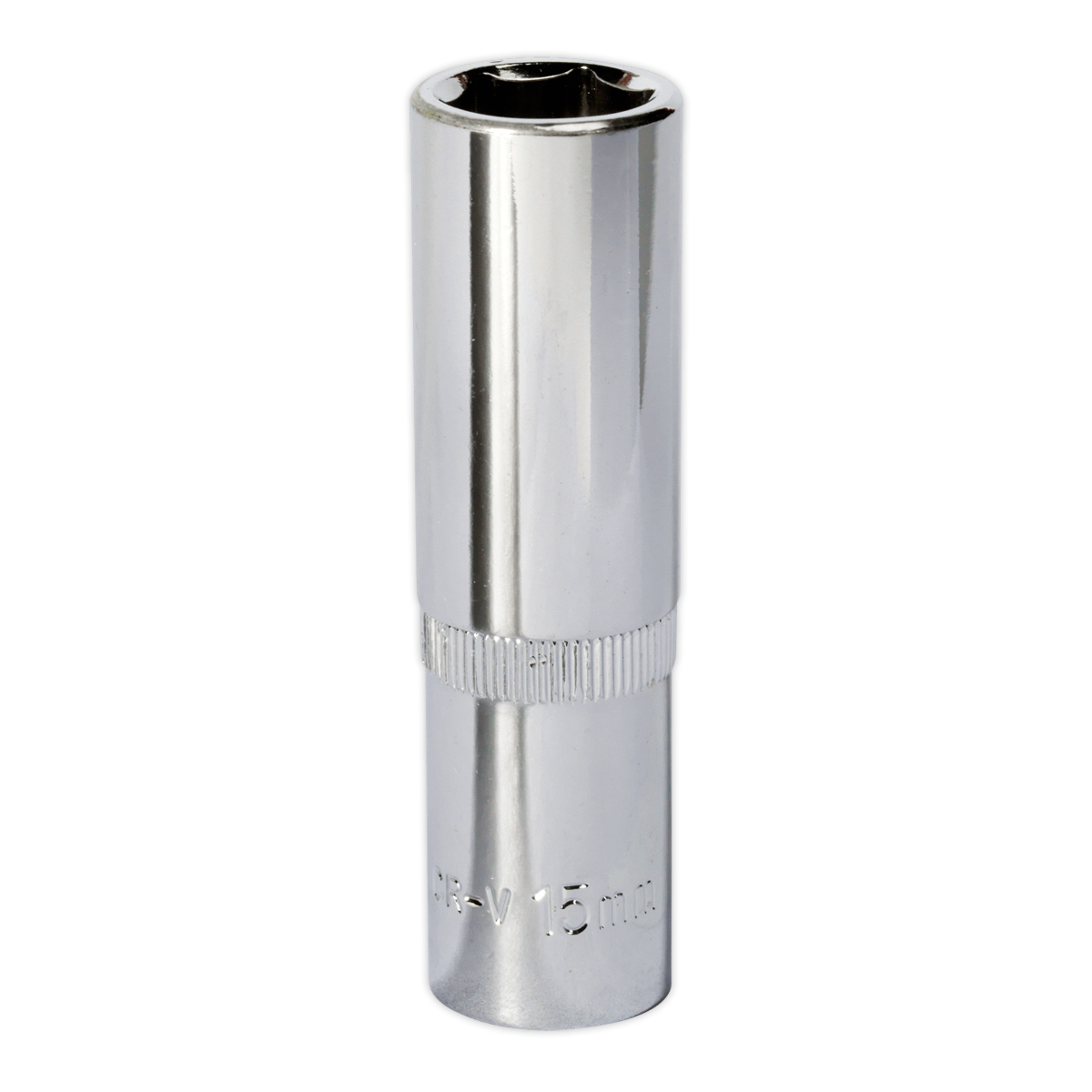 Sealey WallDrive Socket 15mm Deep 1/2" Drive Fully Polished Finish SP1215D