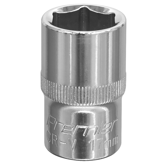Sealey WallDrive Socket 17mm 1/2" Square Drive Fully Polished Finish Tool SP1217